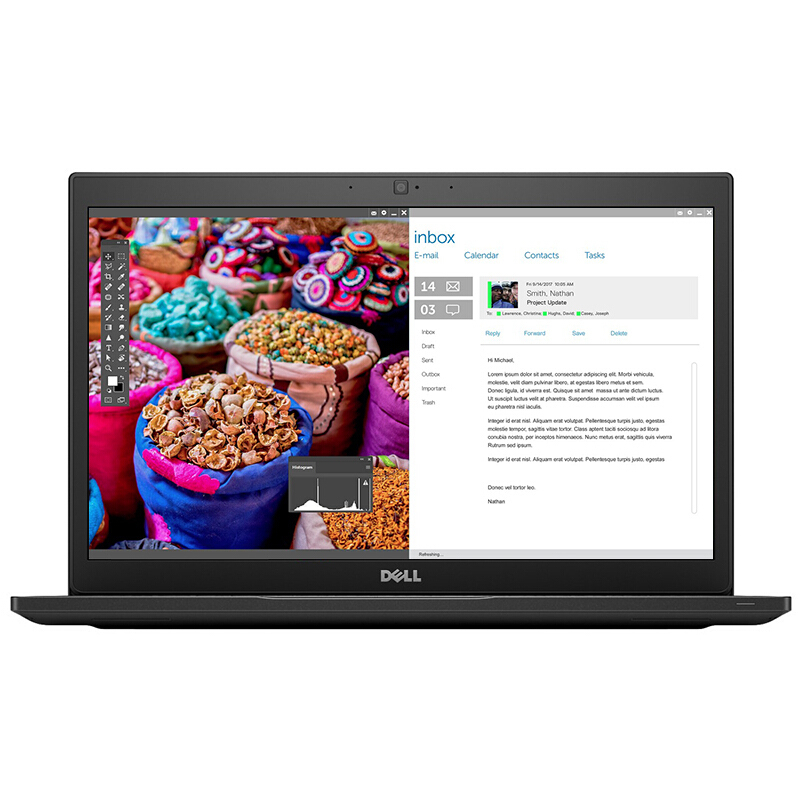 戴尔(DELL)Latitude 7490 14英寸商务笔记本电脑(i5-8350U 8GB 256SSD蓝牙 摄像头)