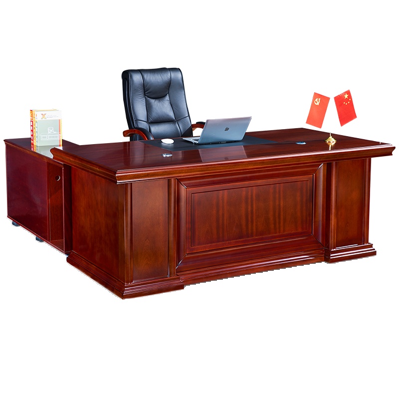 HiBoss办公桌椅组合2.2米大班台现代主管经理桌办公家具桌椅柜组合