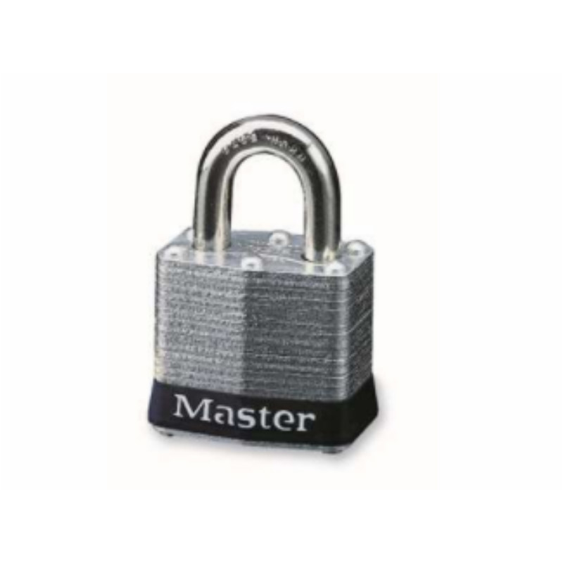 玛斯特锁 MASTER LOCK 3MCNBLK 7mm锁钩,锁钩净高19mm,黑色胶圈,钢板千层锁