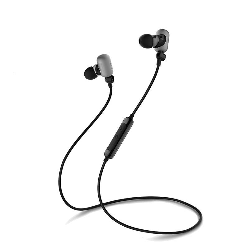 Edifier/漫步者 OXYGEN W293BT防水运动跑步蓝牙无线耳机通用入耳式耳塞 暗银色