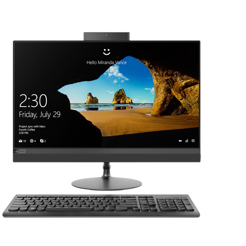 联想(Lenovo) AIO520 21.5英寸商用致美一体机电脑 黑色 G3930 4G 1T 集显 WIFI 蓝牙 (政企专供)