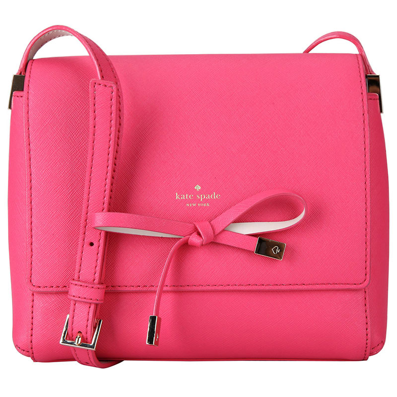 Kate Spade （凯特·丝蓓） KS女包 洋红色皮质单肩斜挎包 WKRU4459 662