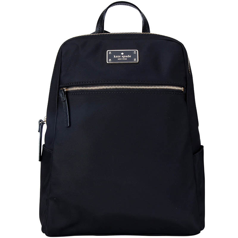 Kate Spade (凯特·丝蓓) KS女包 黑色帆布小号双肩包 WKRU3525 001