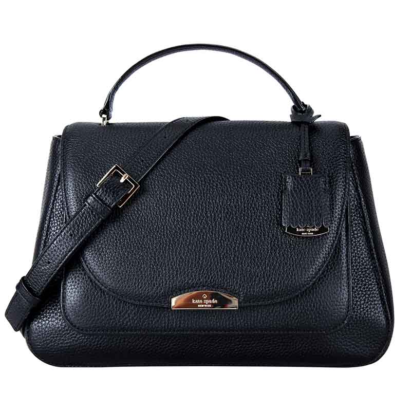 Kate Spade (凯特·丝蓓) KS女包 黑色皮质手提单肩斜挎包 WKRU4610 001