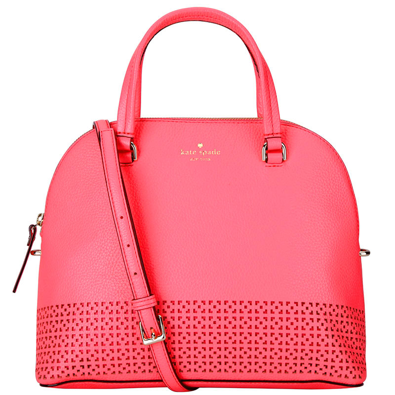 Kate Spade (凯特·丝蓓) KS女包 亮粉色皮质单肩斜挎包 WKRU4434 803