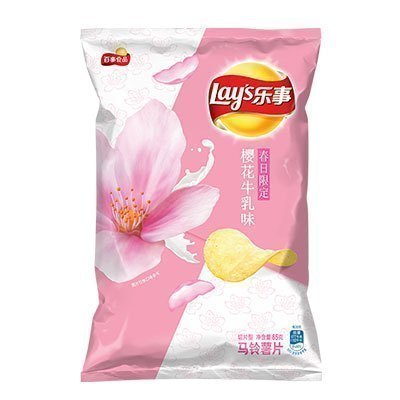 乐事 樱花牛乳味马铃薯片(春日限定)65g/袋