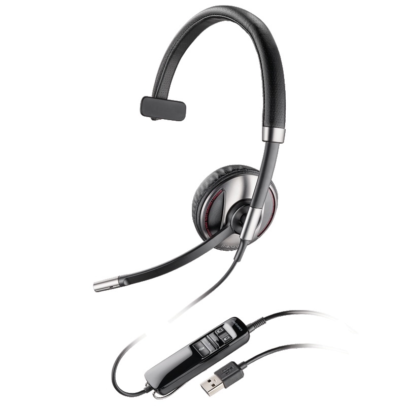 缤特力(Plantronics)C710 USB蓝牙商务耳麦/线控耳机 有线耳麦耳机带麦克风 黑色