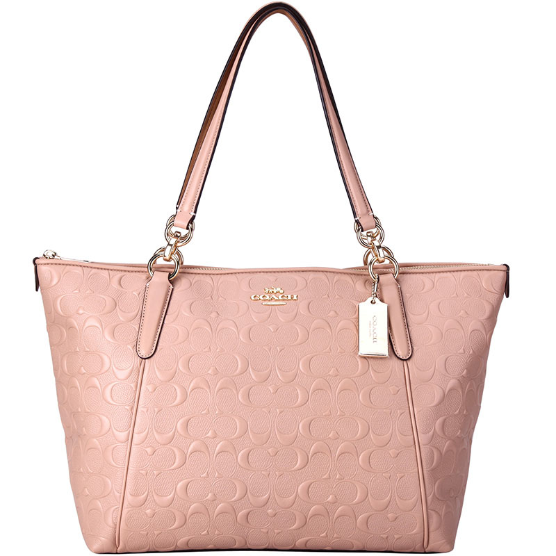 COACH 蔻驰 女包女士米粽色皮质手提单肩托特包 F28558 IMA55