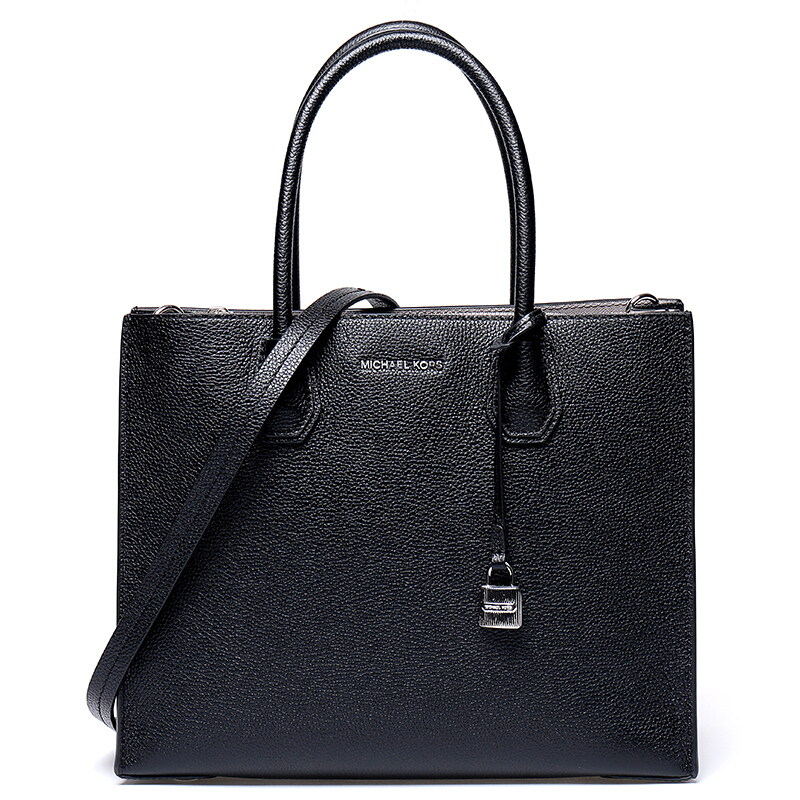 MICHAEL KORS 迈克·科尔斯 MK女包 MERCER系列黑色牛皮女士手提单肩包