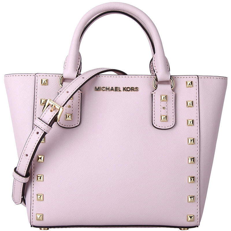 MICHAEL KORS 迈克·科尔斯 MK女包 SANDRINE STUD系列皮质女士手提单肩斜挎包
