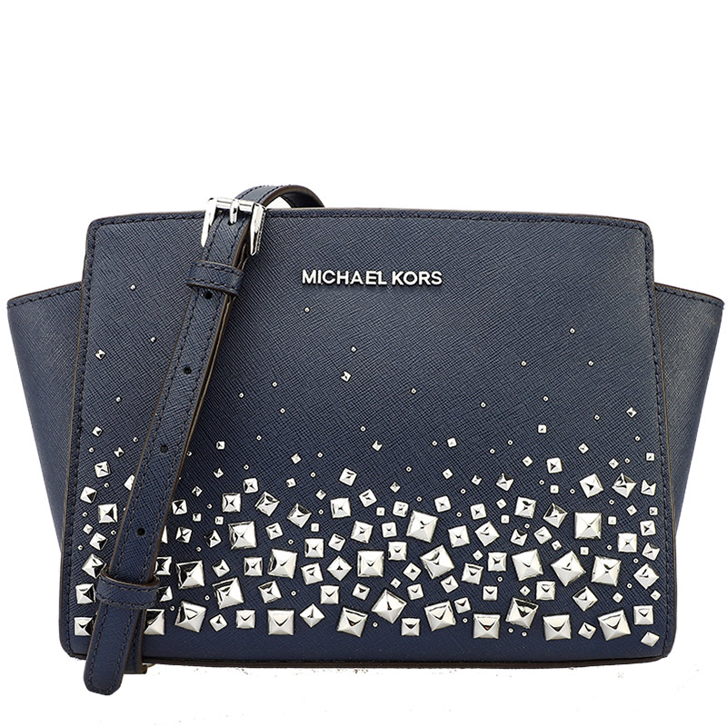 MICHAEL KORS 迈克·科尔斯 MK女包 SELMA STUD系列皮质女士单肩斜挎包
