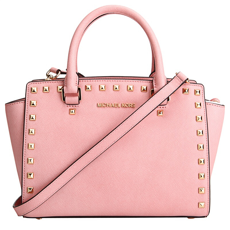 MICHAEL KORS 迈克·科尔斯 MK女 皮质女士手提单肩淡粉色