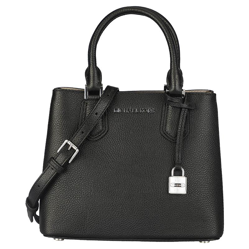 MICHAEL KORS 迈克·科尔斯 MK女包 ADELE系列黑色皮质女士手提单肩斜挎包
