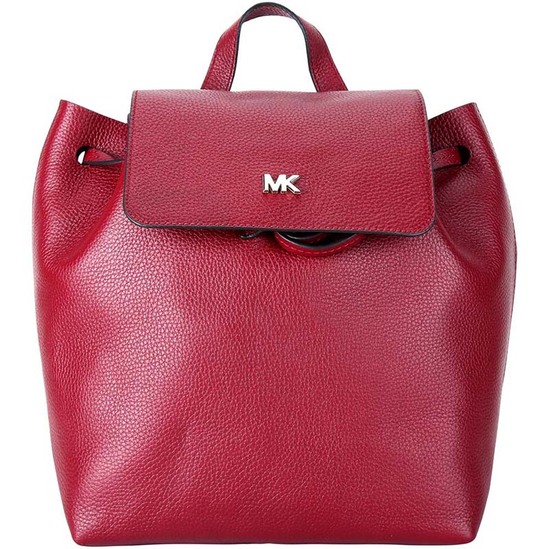 MICHAEL KORS 迈克·科尔斯 MK女包 JUNIE系列酒红色皮质女士双肩背包