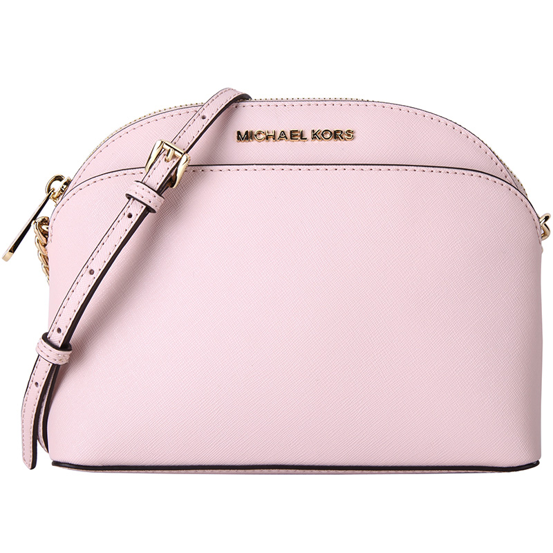 MICHAEL KORS 迈克·科尔斯 MK女包 EMMY系列粉色皮质女士单肩斜挎包