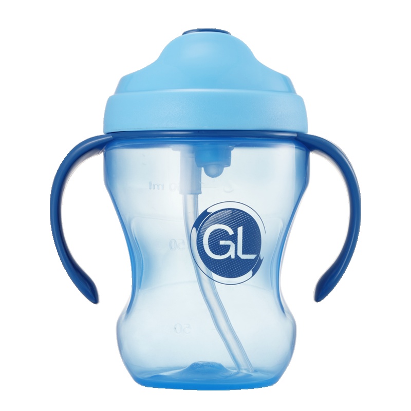 GL格朗儿童水杯吸管杯 宝宝喝水杯子带吸管 婴儿防摔家用学饮杯GLXY-01B