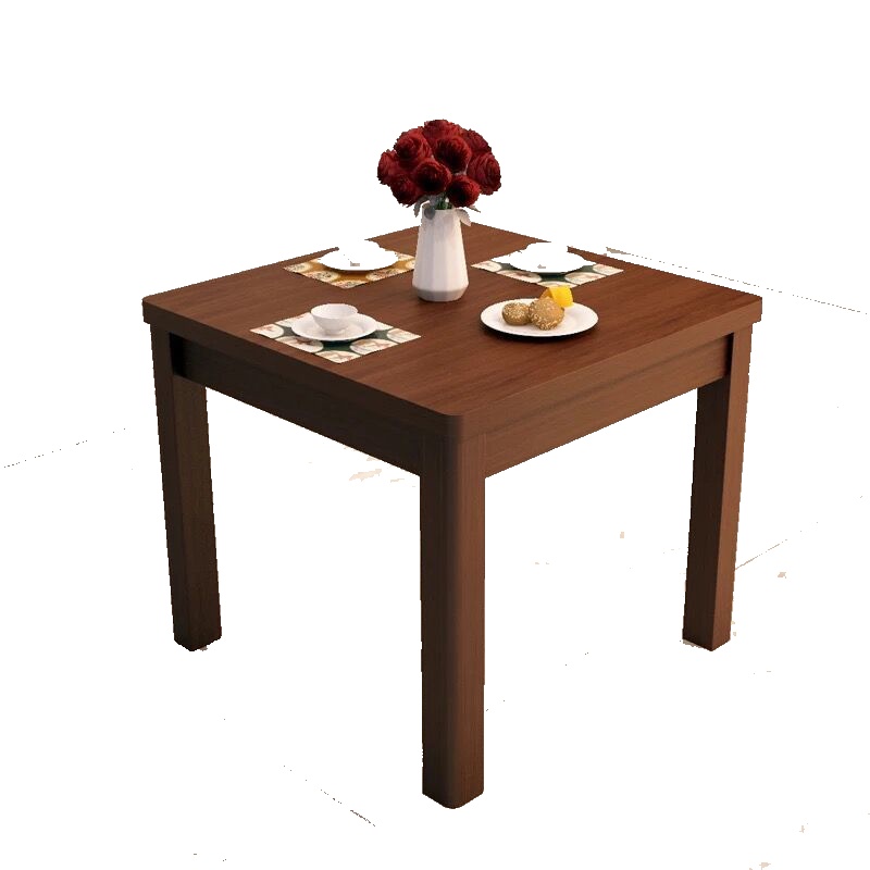 [万保] 办公家具 办公餐桌 现代中式简约实木餐桌 客厅小户型