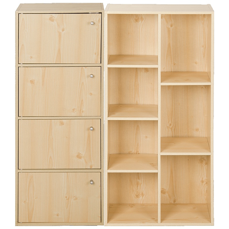 慧乐家七格柜书柜组合套装白枫木色(11048-1 +11065-1 )