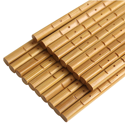 唐宗筷 竹雕刻 家用天然竹筷子 酒店用 碳化竹筷餐具套装 12双装 A158