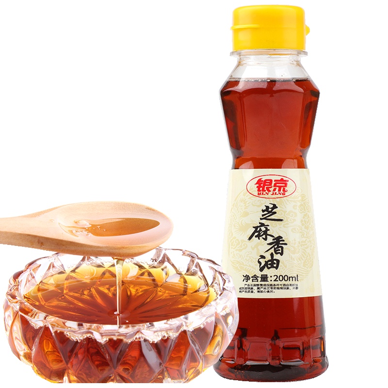 银京纯芝麻香油200ml 食用油凉拌调味烹饪火锅