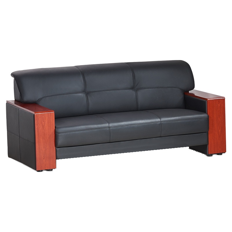 HiBoss简约小型接待室商务会客区三人位办公室沙发办公沙发茶几组合