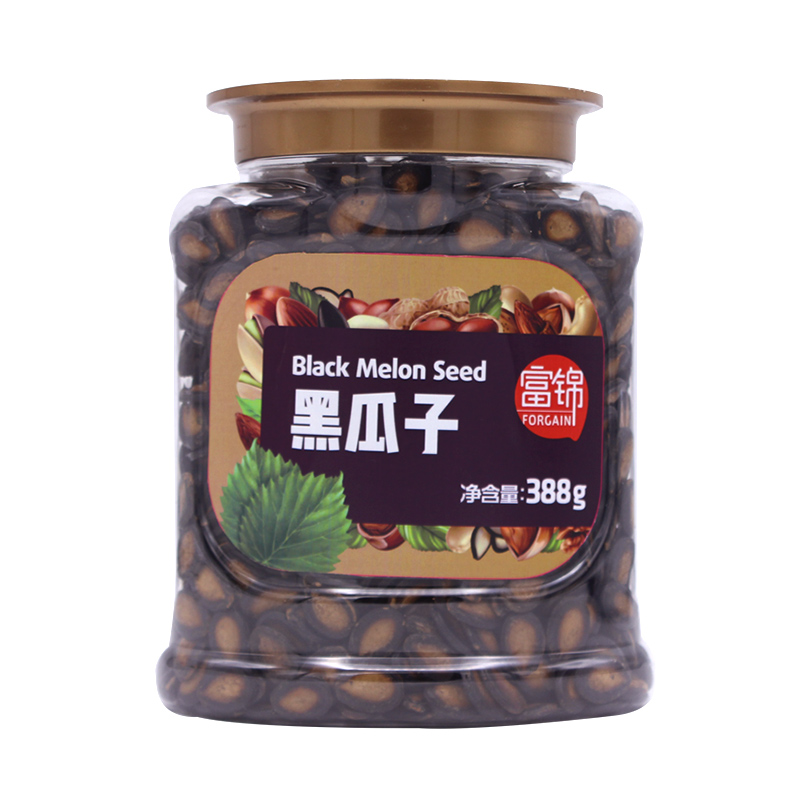 富锦黑瓜子(罐装)388g