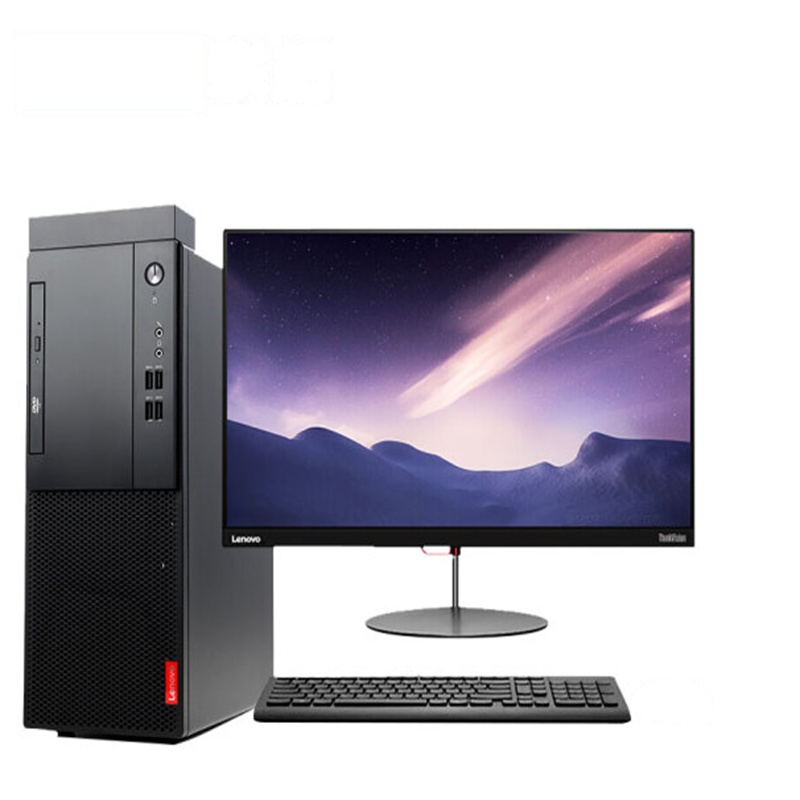 联想(Lenovo)M410 台式主机 19.5 英寸显示器(I3-7100 4GB 1TB 集显 DOS 黑色)支持win7系统