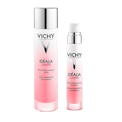 薇姿(VICHY)水光焕白精华水+水光焕白精华乳 100ml+30ml 弹润提亮 修护 面部护肤套装礼盒