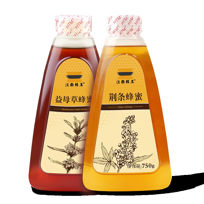 江南蜂王(Jiang nan queen bee)益母草蜂蜜750g/瓶+荆条蜂蜜750g/瓶组合装 滋补蜂蜜 荆条