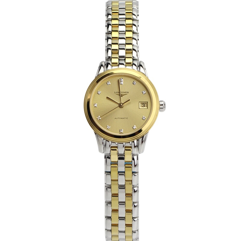 浪琴(Longines)瑞士品牌 军旗系列 机械情侣女表 L4.274.3.37.7