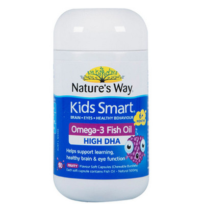 澳萃维/佳思敏进口 Nature's Way 儿童Omega-3鱼油维生素 50粒/瓶装(水果味 )3岁以上