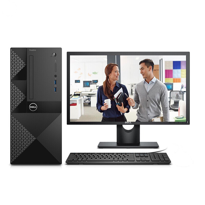 戴尔(DELL)Vostro3669 商用台式电脑 19.5英寸屏(G4560 4GB 1TB 蓝牙 三年保 项目)