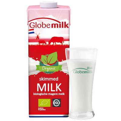 荷兰原装进口 荷高Globemilk有机脱脂纯牛奶1L*6