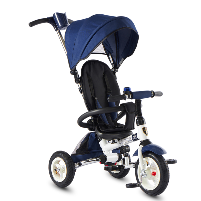 小虎子儿童三轮车 可折叠婴儿车 充气轮手推车脚踏车T300