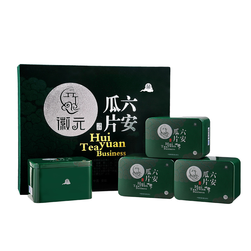 [徽之元]六安瓜片齐山特一级75g*4礼盒装 安徽原产手工绿茶茶叶礼盒装 中国十大茗茶 高山云雾茶 送礼礼盒茶 苏宁自营