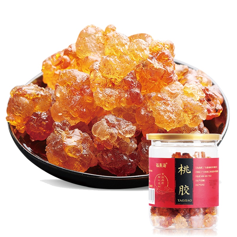 褔東海(FU DONG HAI) 桃胶250G罐装桃胶 桃花泪 250克/瓶 精选桃胶 可搭配雪燕皂角米组合 免洗易泡发