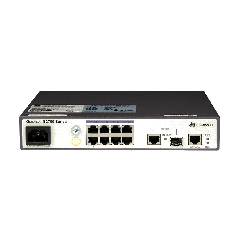 华为(HUAWEI)S2700-9TP-SI-AC 8口百兆交换机 二层网管企业级以太网络支持VLAN 优享服务