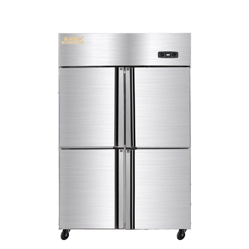 五洲伯乐(WUZHOUBOLE)CF-1200 870升铜管厨房冰箱 立式冷柜 商用全冷冻四门厨房柜 展示柜酒店冰柜