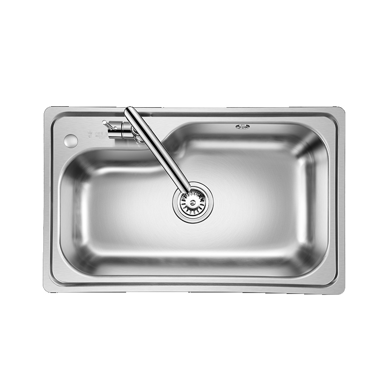 欧琳(OULIN) 304不锈钢洗碗盆洗菜池 加厚水槽单槽套餐 含龙头水槽YG102-C