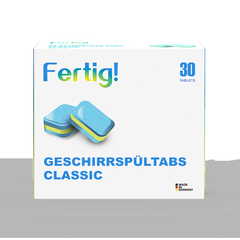 Fertig 德国进口 洗碗机专用洗涤剂洗涤块洗碗块540g（30块/盒） (适用西门子美的海尔洗碗机等)