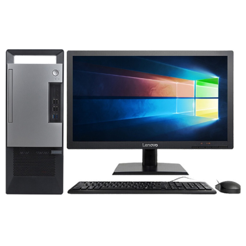 联想(Lenovo) T4900V台式机(i5-8500 4GB 1TB 集显 DVDRW W10 +19.5寸显示器)