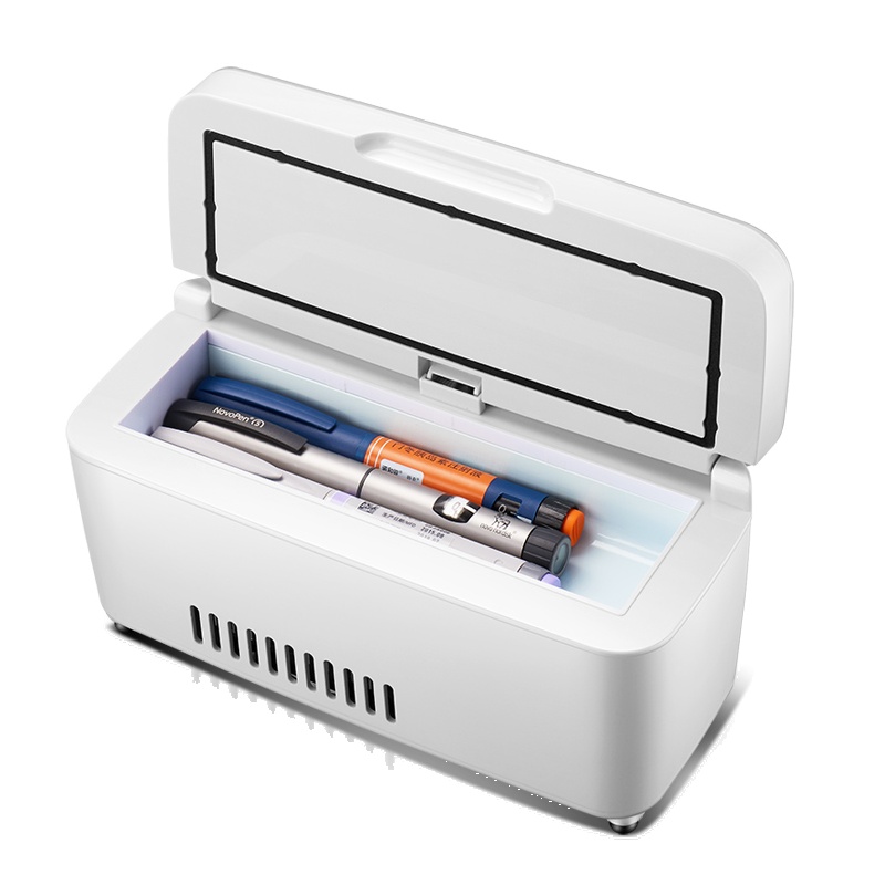 科敏KEMIN便携式胰岛素冷藏盒迷你药品小冰箱车载智能药品冷藏箱2-18℃(含一组锂电池)