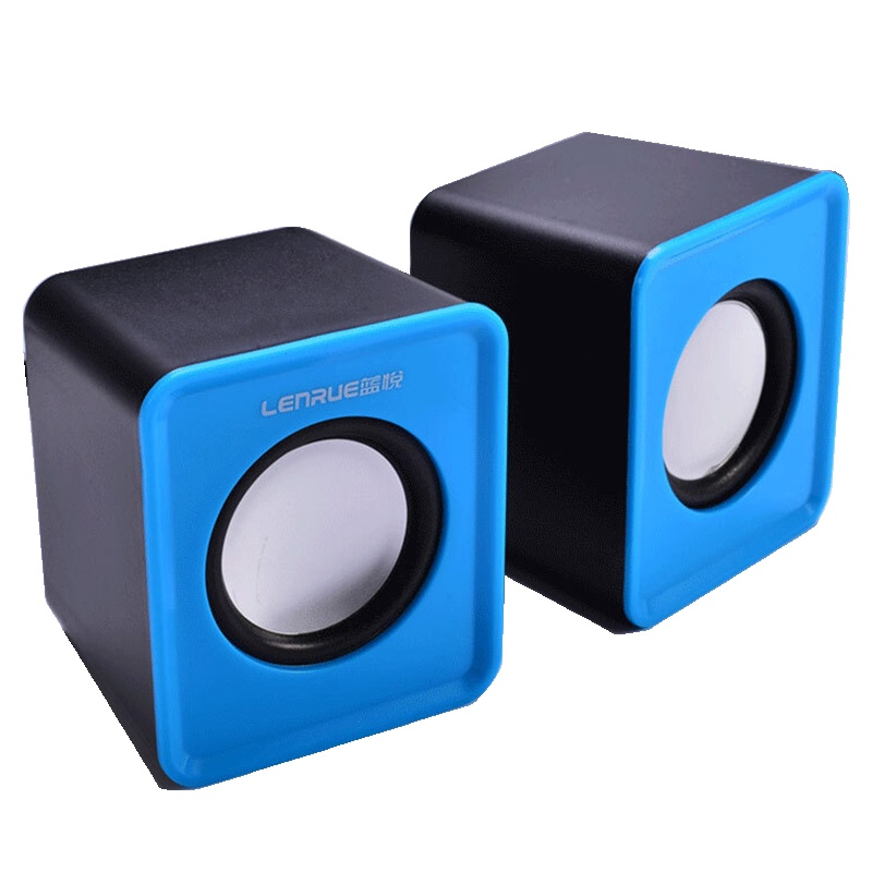 蓝悦(LEnRuE)S07笔记本小音响台式电脑usb迷你小音箱多媒体手机低音炮 蓝色(USB+3.5mm)