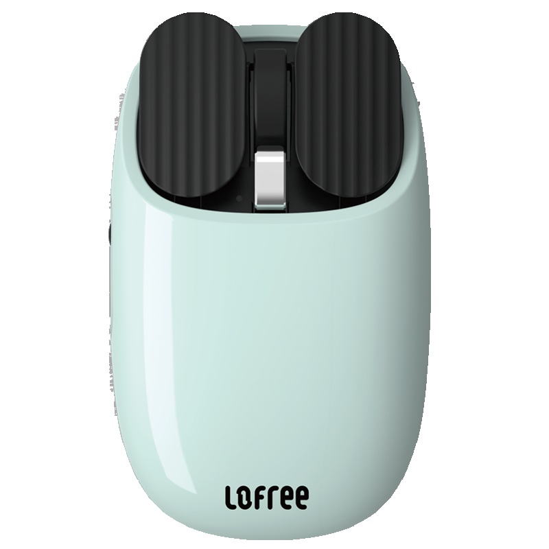 洛斐(Lofree)EH115薯片蓝牙鼠标 蓝色 无线+蓝牙双模连接商务办公游戏充电蓝影鼠标多系统兼容