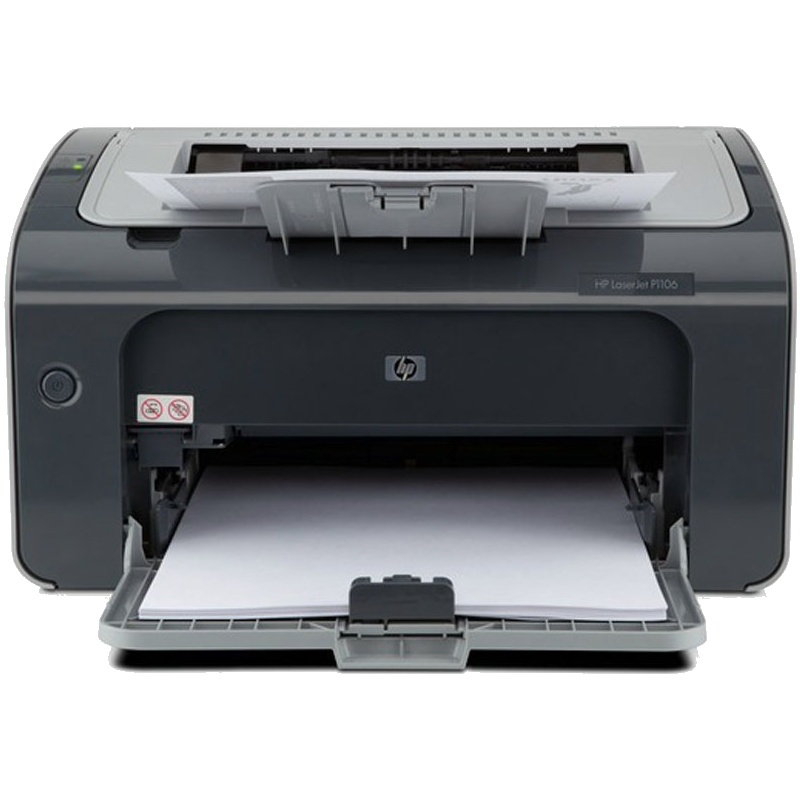 惠普(HP)LaserJet Pro P1106黑白激光打印机 USB打印 家用办公打印机