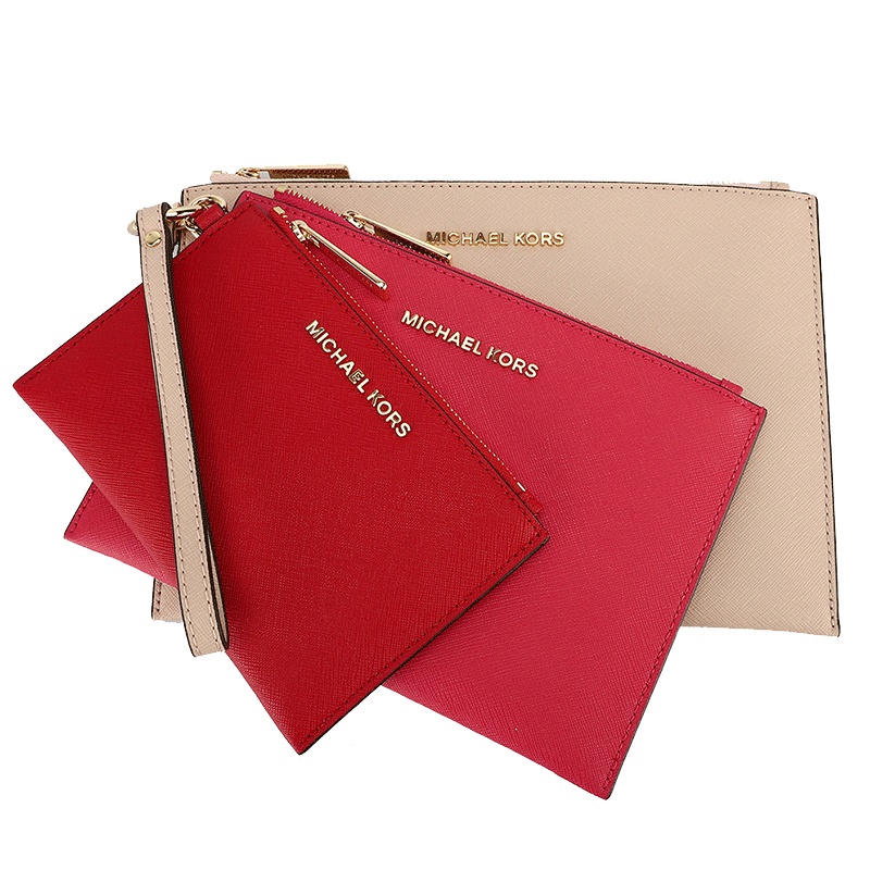 MICHAEL KORS 迈克·科尔斯 MK女包手拿包 三色皮质女士手拎包手拿包