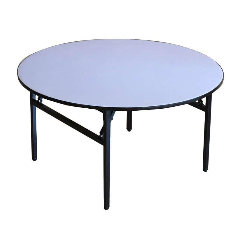 铁支架 生态板桌面 餐桌 家用餐桌 酒店餐桌 旋转桌 饭桌 园桌 酒店成套家具 安全稳固 包配送