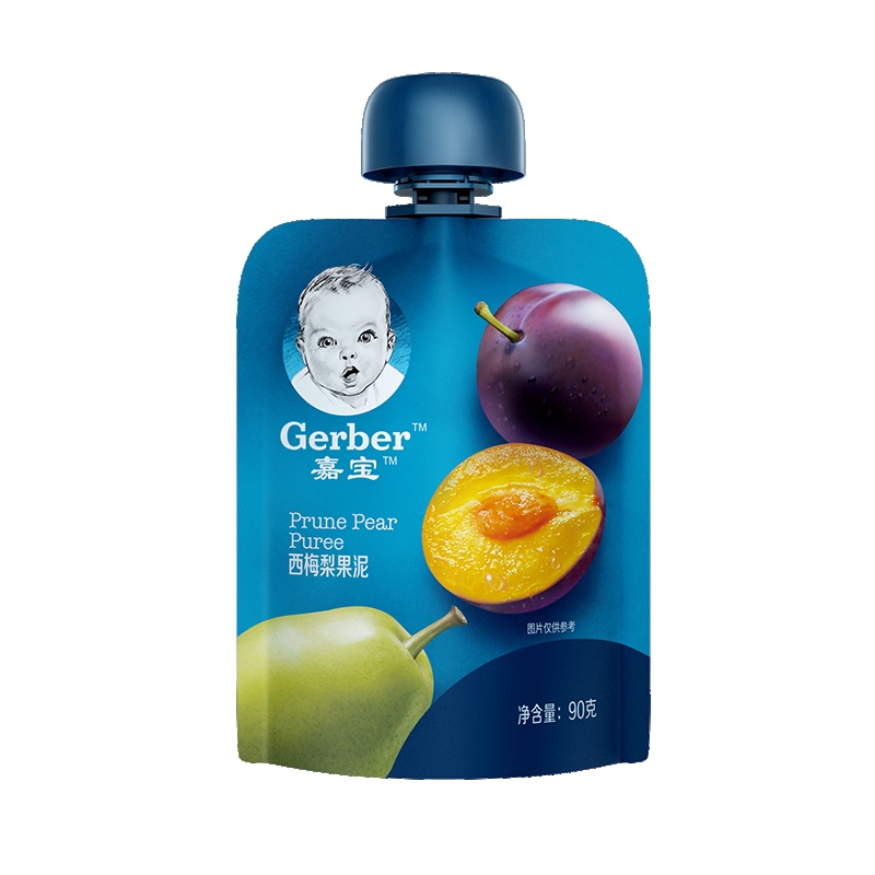 嘉宝(Gerber)进口宝宝零食儿童辅食婴幼儿西梅梨果泥90g
