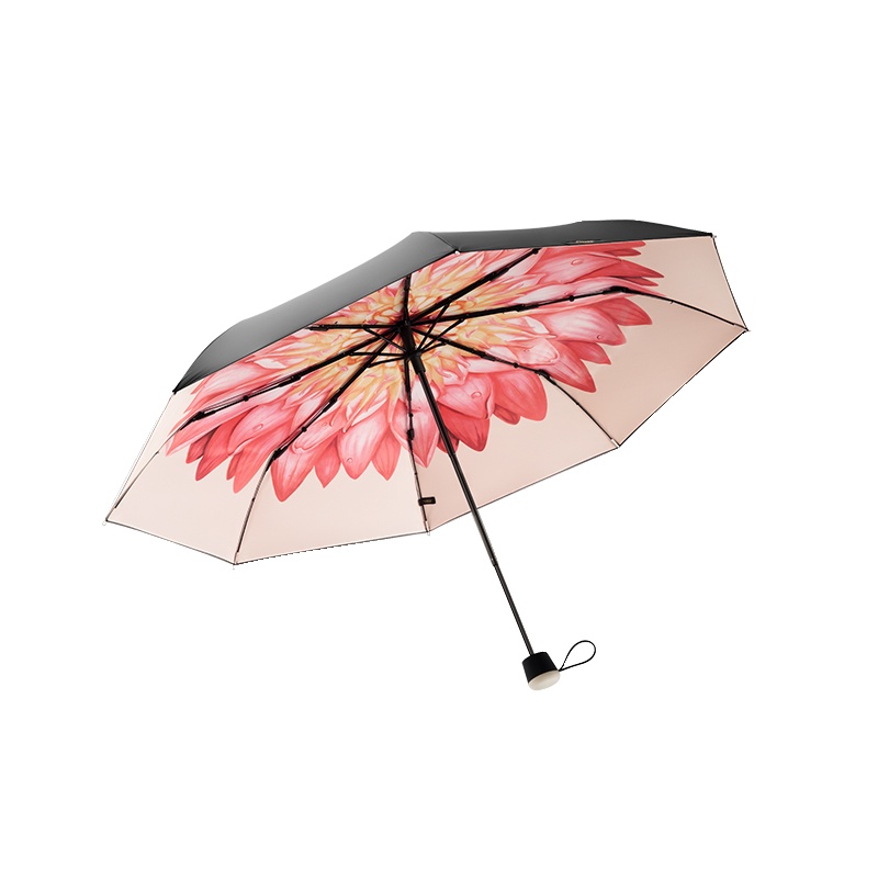 蕉下三折防晒小黑伞折叠晴雨伞女防紫外线太阳遮阳伞