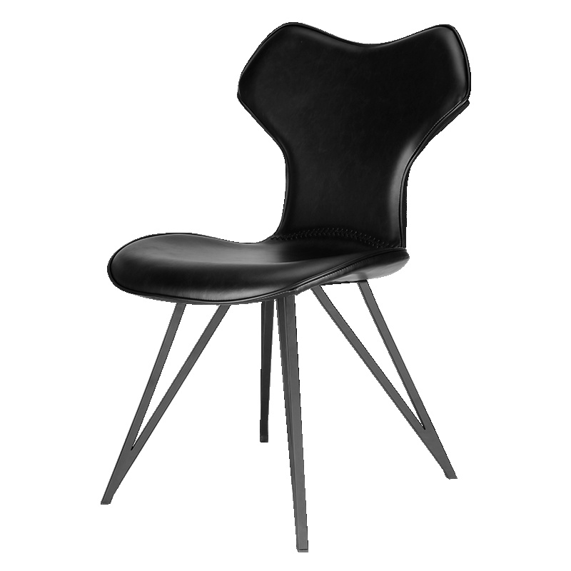和顿欧洲设计餐椅现代简约家用小户型靠背休闲铁艺轻奢ins网红餐椅